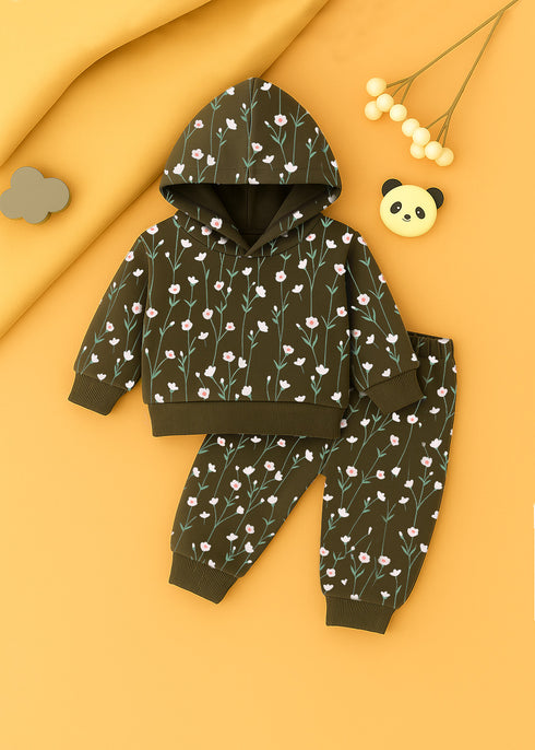 Forest Bloom Fleece Hooded Set
