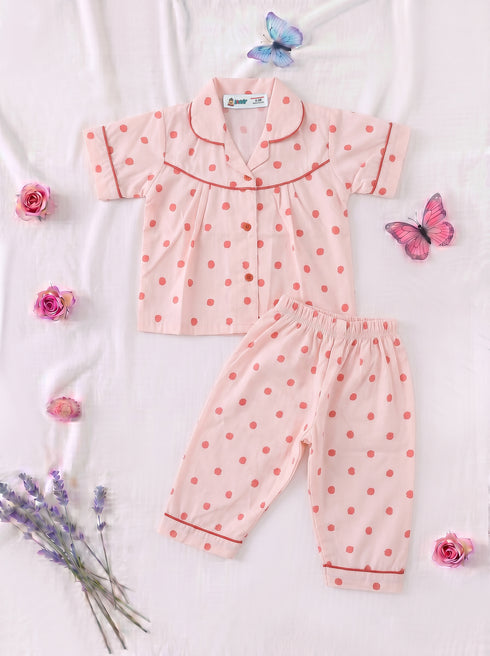 Petal Dot Night Suit Set