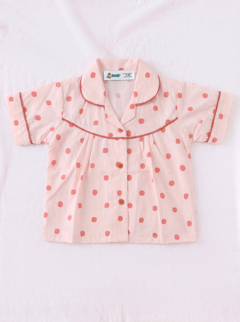 Petal Dot Night Suit Set
