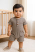 Grey Button-Up Romper