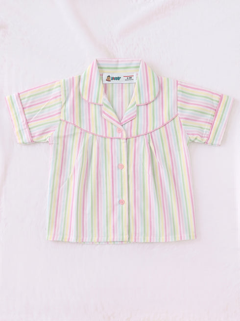 Colorful Striped Night Suit Set
