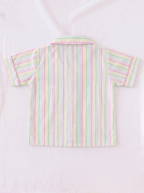 Colorful Striped Night Suit Set