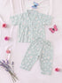 Daisy Gingham Night Suit Set (Green)