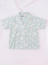 Daisy Gingham Night Suit Set (Green)