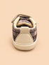 Beige Plaid Sneakers with Velcro Straps