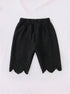 Black Scalloped Pajama Set