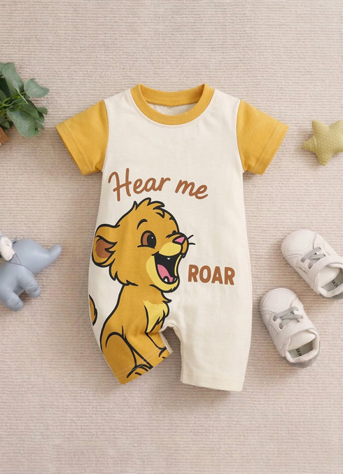 Little Lion Cub Buttoned Romper