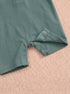 Green Embroidered Polo Romper