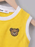 Yellow Bear Embroidered Short Set