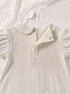 Beige Floral Embroidered Jacquard Baby Frock