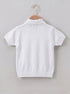 Jacquard Textured Polo Short Set (White)