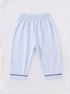 Sky Blue Striped Night Suit Set