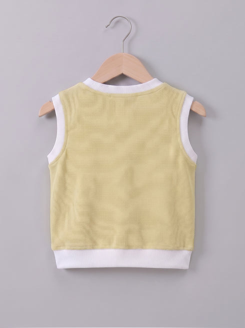 Beige Bear Embroidered Short Set