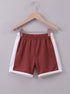 Burgundy Bear Embroidered Short Set