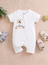 I Love Mummy Embroidered Zip-Up Romper (White)