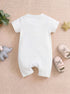 I Love Mummy Embroidered Zip-Up Romper (White)