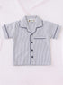 Monochrome Striped Night Suit Set
