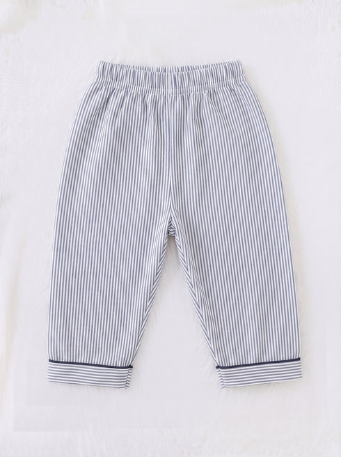 Monochrome Striped Night Suit Set
