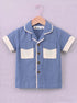Blue Irish Cotton Cuban Shirt Set