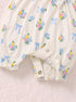 Floral Bow Detail Frill Romper