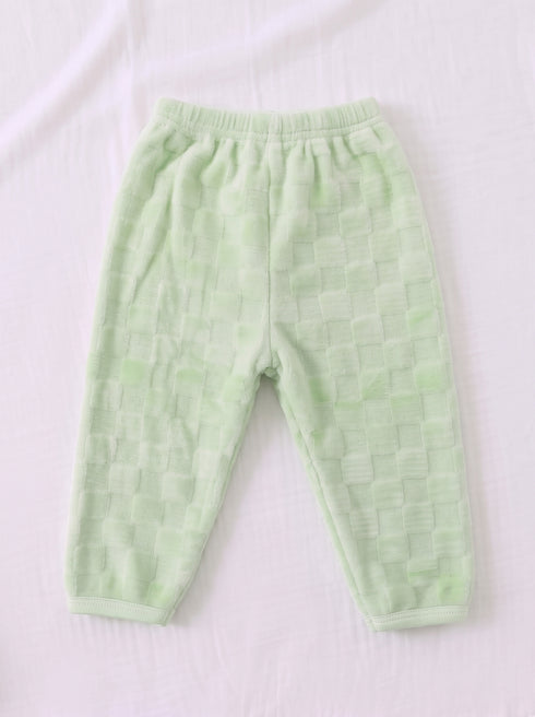 Bunny Embroidered Checkered Plush Fleece Co-ord Set