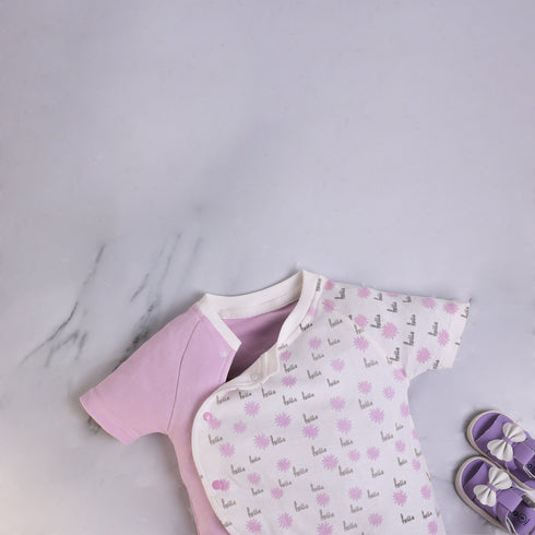 Flower Printed Raglan Sleeve Romper