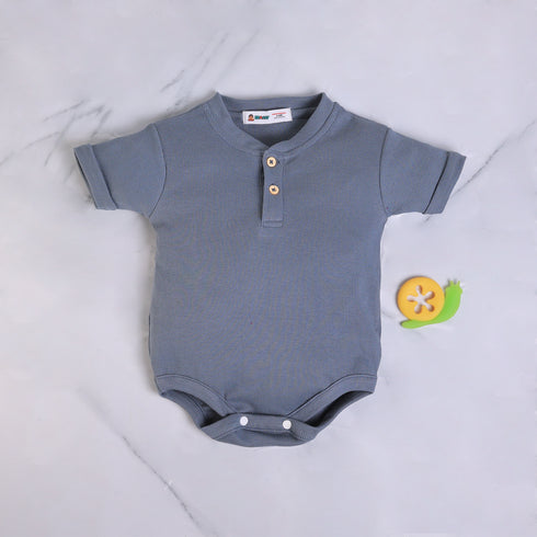 Dark Grey Henley Bodysuit