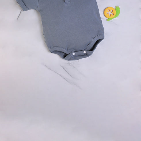 Dark Grey Henley Bodysuit