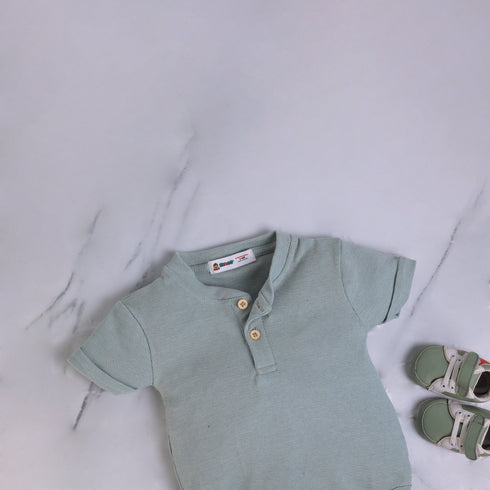 Light Green Henley Bodysuit