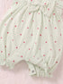 Heart Printed Bow Detail Frill Romper