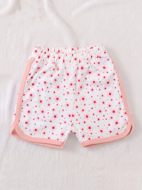 Little Sunflower Ruffle Sleeve Interlock Short Set