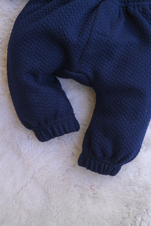 Jacquard Navy Varsity Jacket Set