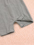 Olive Green Jacquard Textured Polo Romper