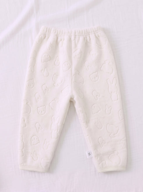 Deer Embroidered Embossed Plush Fleece Co-ord Set