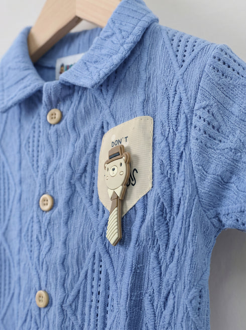 Little Gentleman Button-Down Short Set