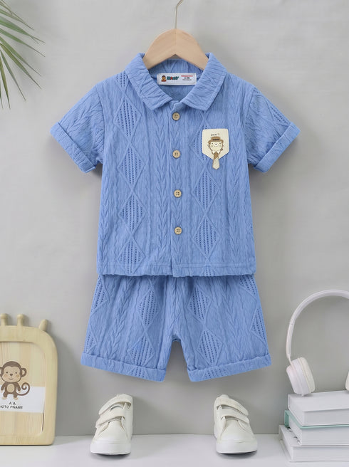 Little Gentleman Button-Down Short Set