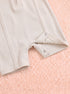 Beige Jacquard Textured Polo Romper
