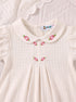 Ivory Floral Embroidered Jacquard Baby Frock