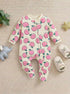 Blush Orchard Printed Interlock Footed Sleepsuit