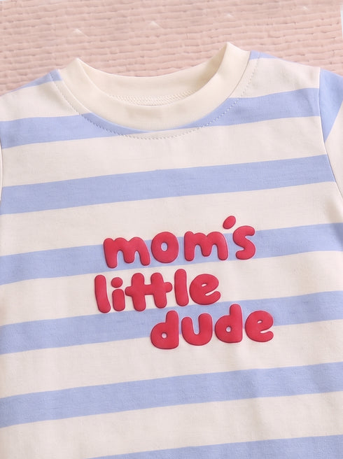Mom’s Little Dude Buttoned Romper
