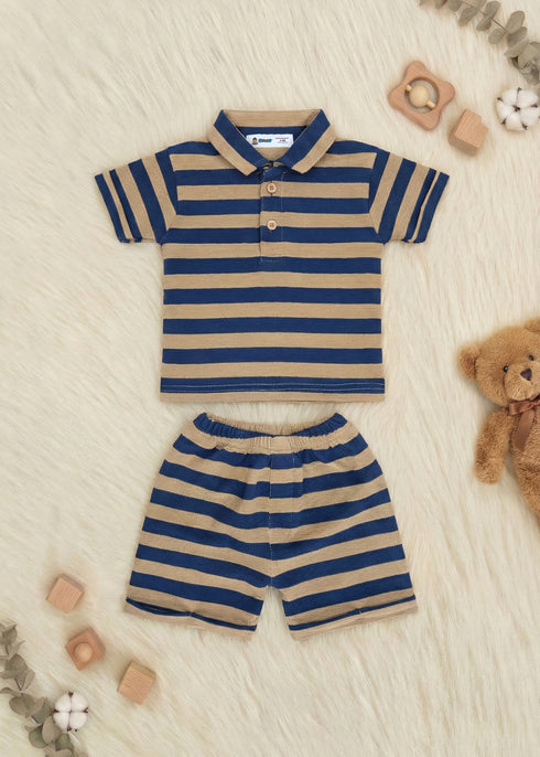 Timber Striped Polo Set