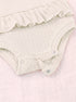 O-White Heart Embroidered Ruffle Grace Bodysuit