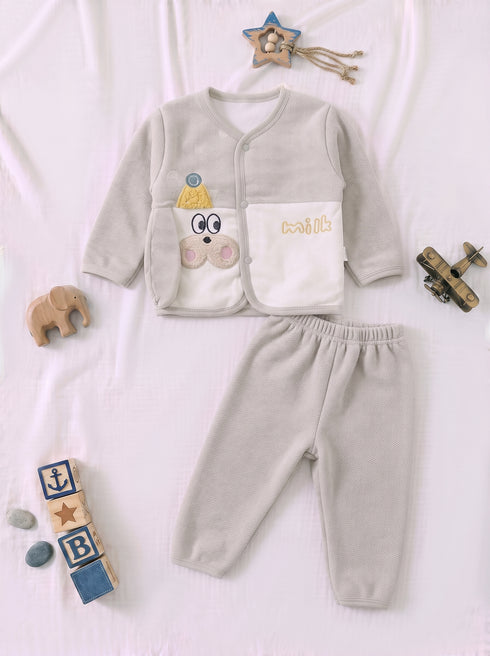 Animal Applique Plush Fleece Co-ord Set