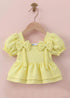 Lemon Jacquard Bow Frock Set