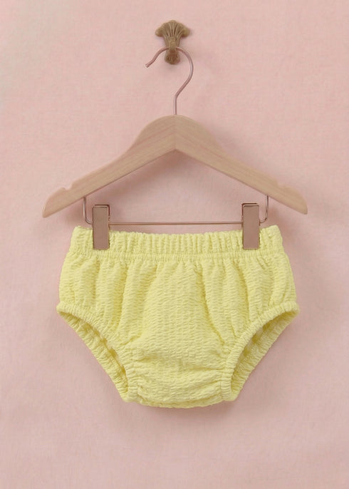 Lemon Jacquard Bow Frock Set