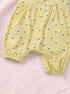 Yellow Daisy Printed Front Open Buttoned Romper