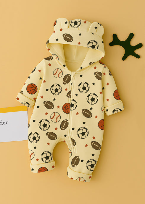 Game Time Fleece Hooded Sleepsuit