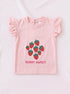 Berry Pop Ruffle Sleeve Interlock Pajama Set