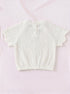White Scalloped Pajama Set