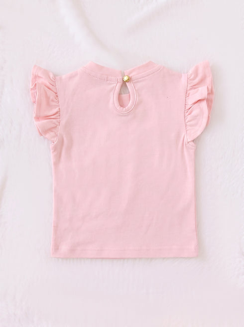 Berry Pop Ruffle Sleeve Interlock Pajama Set